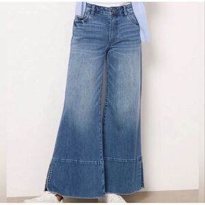 KUT from the Kloth Women's Goldie Mid Rise Super Flare-Wide Hem Size 8